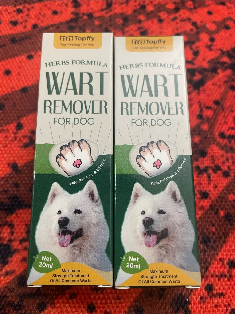 Lot of 2 20ml (0.676oz) Bottles of Herb Formula Wart Remover for Dogs 11/2028